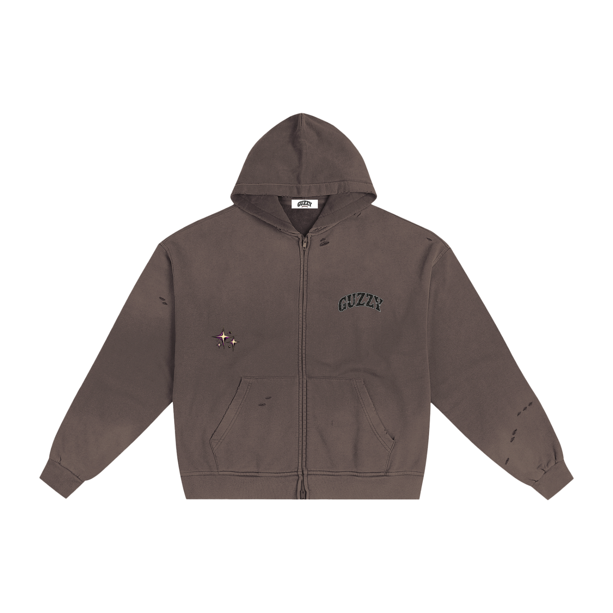 A Universal Beverage Company Ripped Zip-Up
