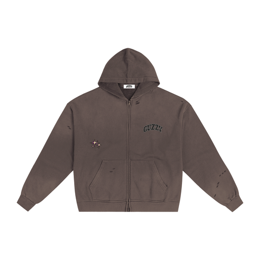 A Universal Beverage Company Ripped Zip-Up
