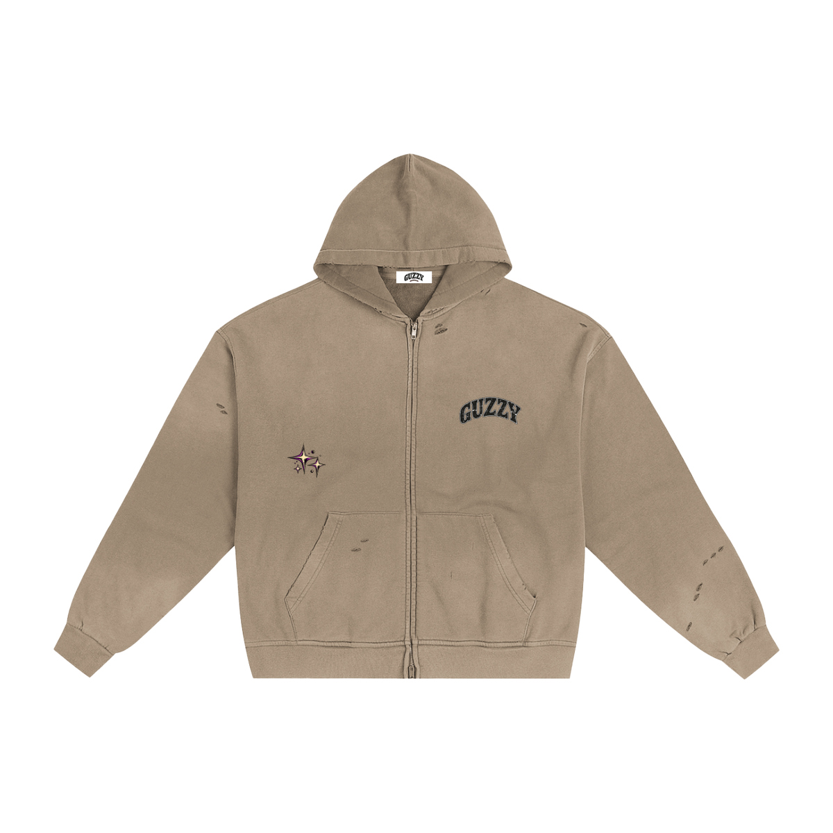 A Universal Beverage Company Ripped Zip-Up